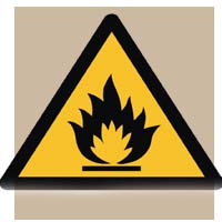Gambar Simbol Bahan Kimia Flammable Solid